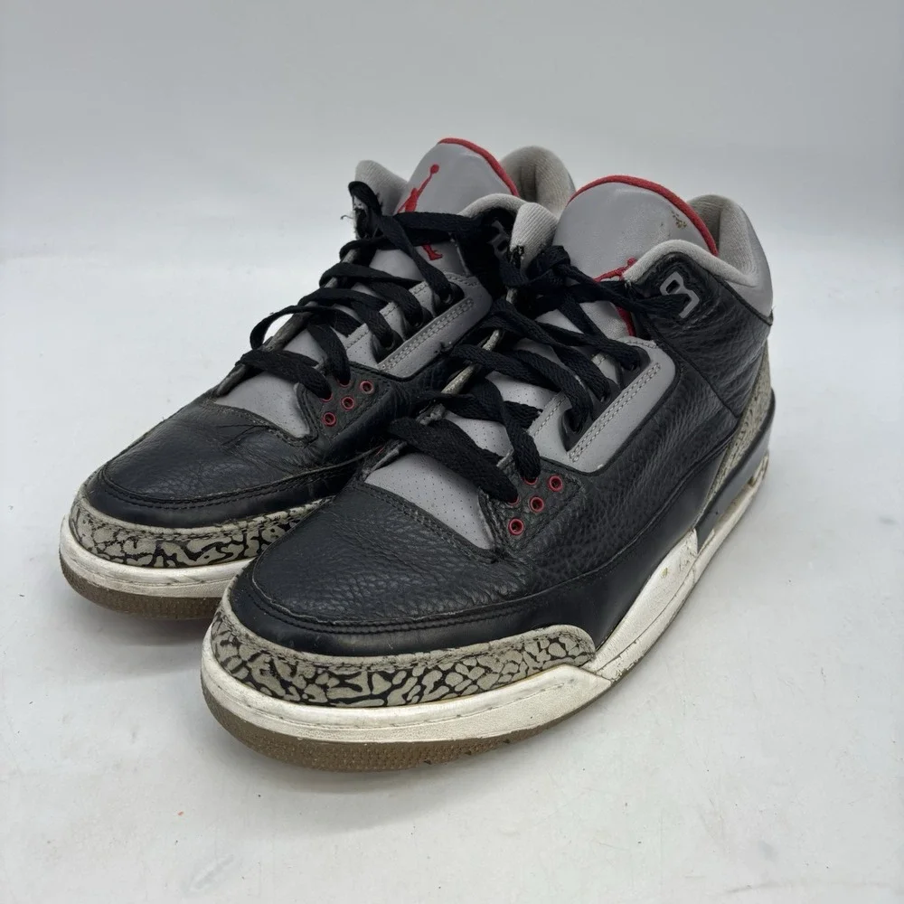 Jordan 3 Retro Black Cement Shoes Mens 11 Lace Up Streetwear Casual y2k (2011)